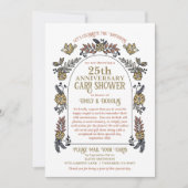 25e Huwelijksverjaardagskaart Shower per Post Kaart (Voorkant)