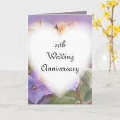 25e huweljksjubileumkaart kaart (Gele Bloem)