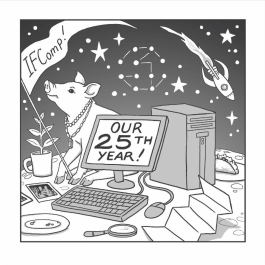 25e IFComp-Sticker Sticker (Voorkant)