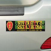 25e inch Div - U van Zuid-Vietnam Alumnus Sticker (Op auto)