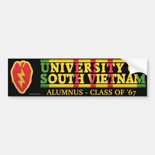 25e inch Div - U van Zuid-Vietnam Alumnus Sticker (Voorkant)