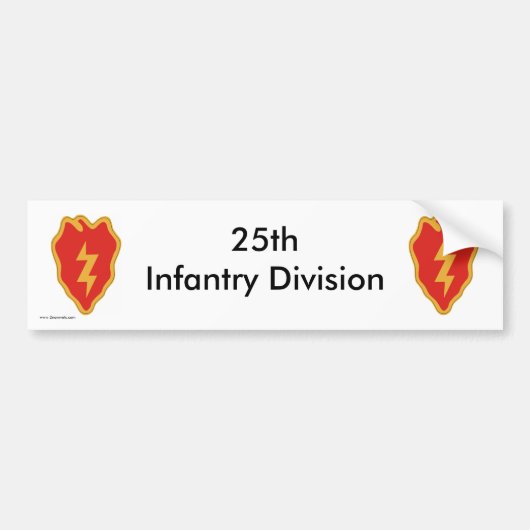 25e Inf Div b-s Bumpersticker (Voorkant)
