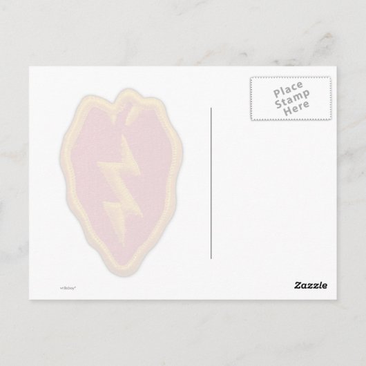 25e Inf Div ID infanterie divisie veteranen dieren Briefkaart (Achterkant)