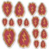 25e INF Infanteriedivisie Big Red 1 Contour Sticker (Voorkant)