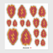 25e INF Infanteriedivisie Big Red 1 Contour Sticker (Vel)