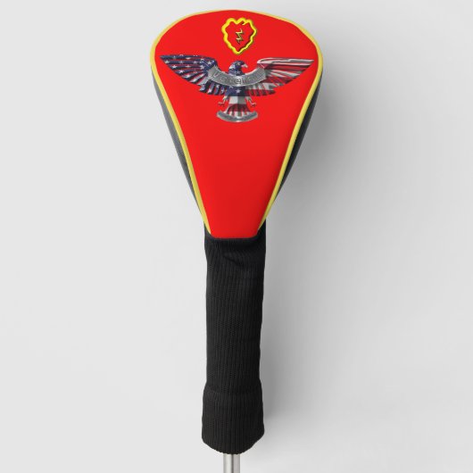 25e Infanterie Divisie Adelaar Golfheadcover (Voorkant)