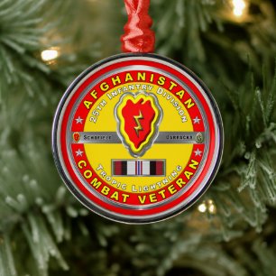 25e infanteriedivisie "Afghanistan veteraan" Metalen Ornament