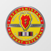 25e infanteriedivisie "Afghanistan veteraan" Raamsticker (Vel)
