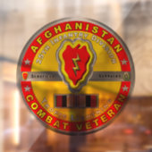 25e infanteriedivisie "Afghanistan veteraan" Raamsticker (Vel 2)