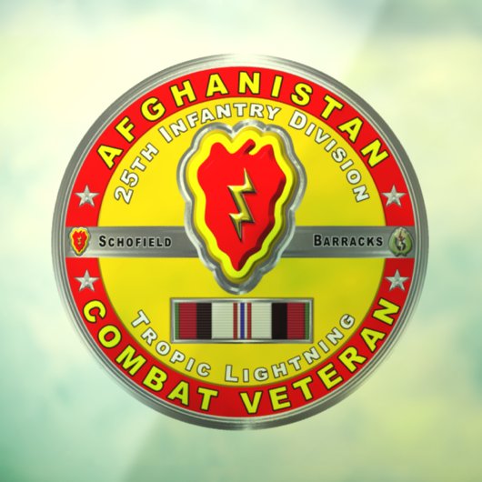 25e infanteriedivisie "Afghanistan veteraan" Raamsticker (Vel 3)
