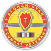 25e infanteriedivisie Afghanistan Veteraan Sticker (Voorkant)