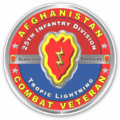 25e infanteriedivisie Afghanistan Veteraan Sticker (Voorkant)