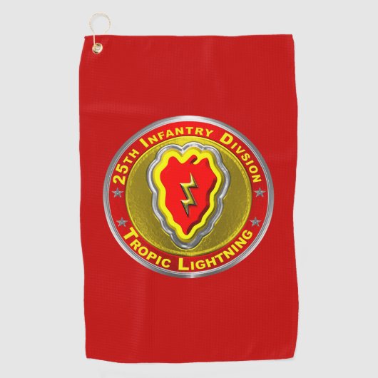 25e Infanteriedivisie Golfhanddoek (Voorkant)
