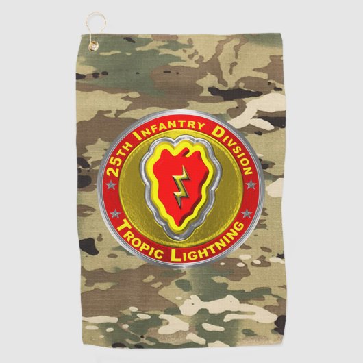 25e Infanteriedivisie Golfhanddoek (Voorkant)