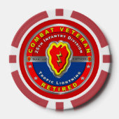 25e infanteriedivisie, in ruste poker chips (Voorkant)