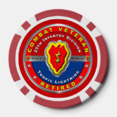 25e infanteriedivisie, in ruste poker chips (Achterkant)