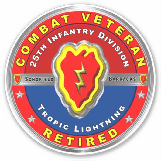 25e infanteriedivisie, in ruste sticker (Voorkant)