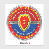 25e infanteriedivisie, in ruste sticker (Vel)