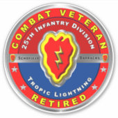 25e infanteriedivisie, in ruste sticker (Voorkant)