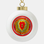 25e infanteriedivisie keramische bal ornament (Voorkant)