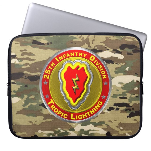 25e infanteriedivisie laptop sleeve (Voorkant)