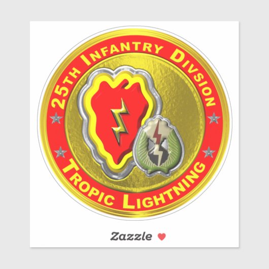 25e infanteriedivisie sticker (Vel)