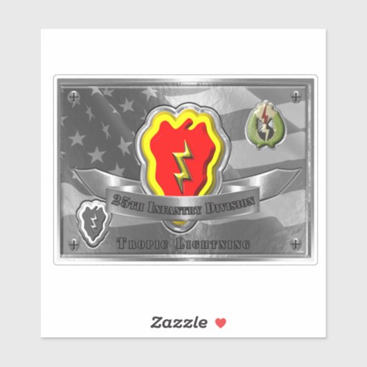 25e infanteriedivisie sticker (Vel)