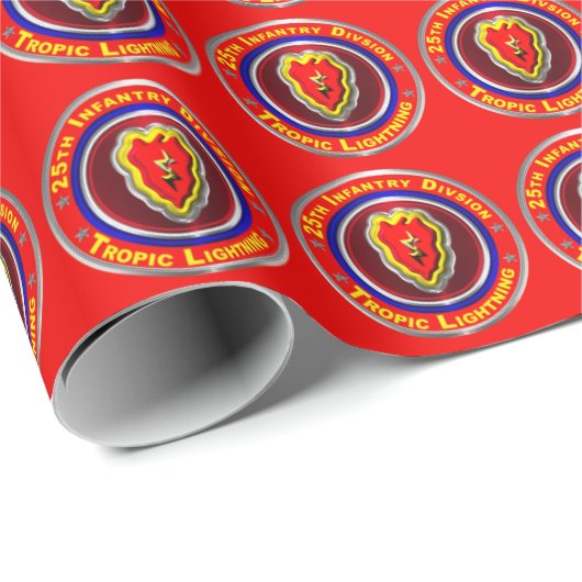 25e Infanteriedivisie “Tropic Lightning” Cadeaupapier (Rol Hoek)