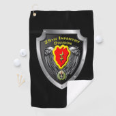 25e Infanteriedivisie “Tropic Lightning” Schild Golfhanddoek (Insitu)