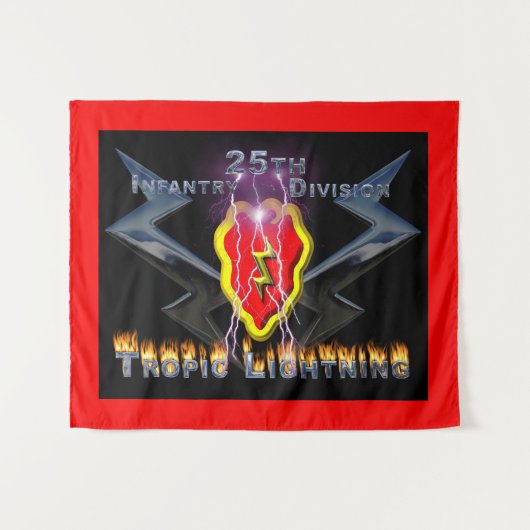 25e infanteriedivisie "Tropic Lightning" Wandkleed (Voorkant (horizontaal))
