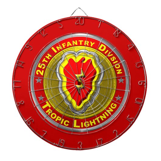 25e infanteriedivisie Tropische bliksem Dartbord (Voorkant)