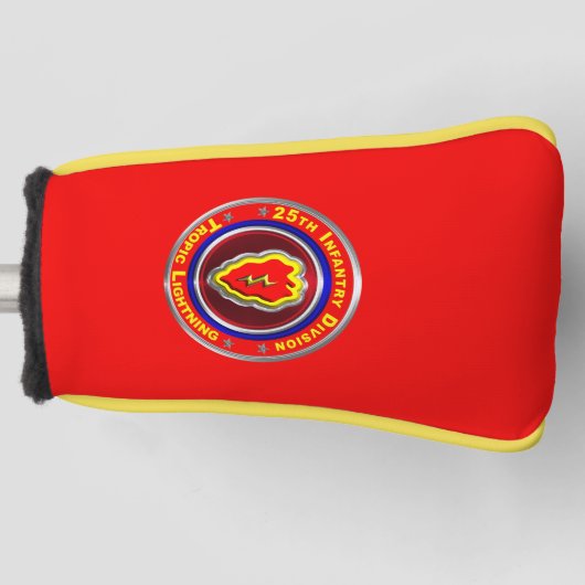 25e infanteriedivisie "Tropische bliksem" Golfheadcover (Voorkant)