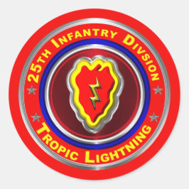 25e infanteriedivisie "Tropische bliksem" Ronde Sticker