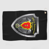 25e infanteriedivisie "Tropische bliksem"-schild Golfhanddoek (Horizontaal)