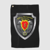 25e infanteriedivisie "Tropische bliksem"-schild Golfhanddoek (Voorkant)