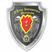 25e infanteriedivisie "Tropische bliksem" Sticker (Voorkant)