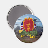 25e infanteriedivisie Vietnam Veterans Magnet (Voorkant / Achterkant)