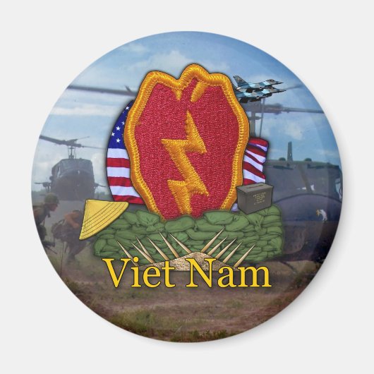 25e infanteriedivisie Vietnam Veterans Magnet (Voorkant)