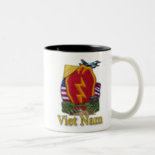25e infanteriedivisie vietnam vets patch Cup Tweekleurige Koffiemok