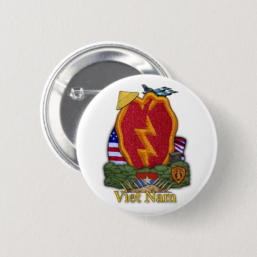 25e infanteriedivisie vietnam war Button (Voorkant /achterkant)