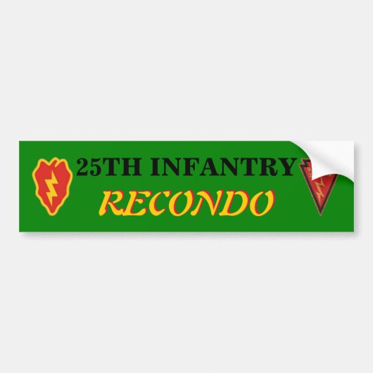 25E INFANTRY RECONDO BUMPERSTICKER (Voorkant)