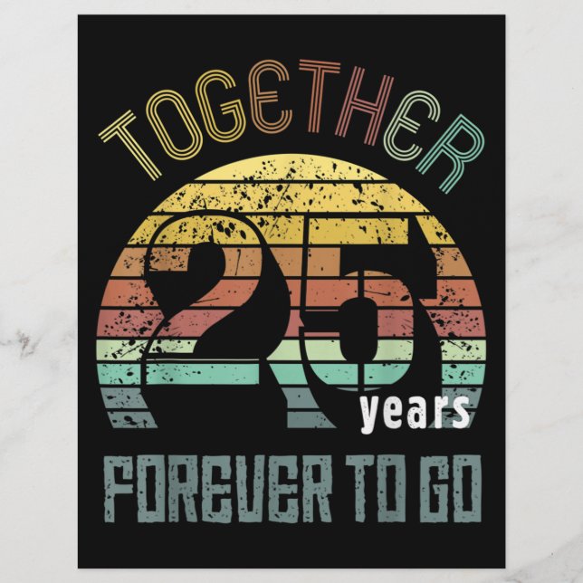 25e jaar bruiloft Jubileum Briefhoofd (Voorkant)