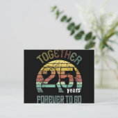 25e jaar bruiloft Jubileum Feestdagenkaart (Staand voorkant)