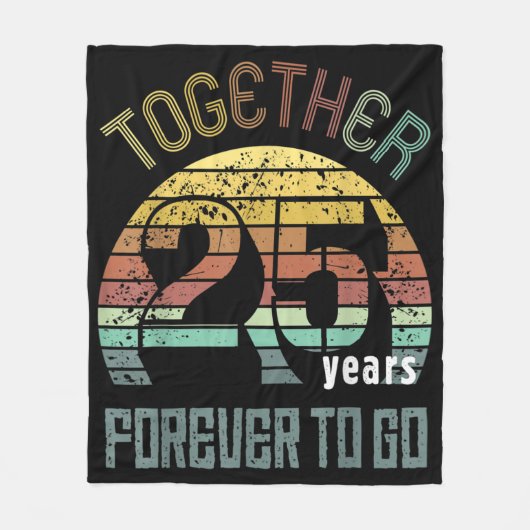 25e jaar bruiloft Jubileum Fleece Deken (Voorkant)