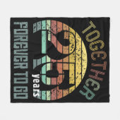 25e jaar bruiloft Jubileum Fleece Deken (Voorkant (Horizontaal))