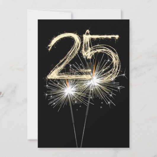 25e jaarsparklers kaart (Voorkant)