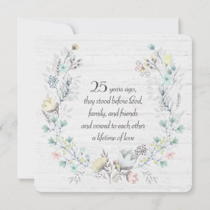 25e Jubilea krans op hout Kaart