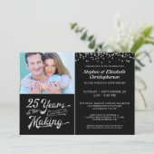 25e Jubileum 25 JAAR IN DE Confetti VAN MAKING Kaart (Staand voorkant)