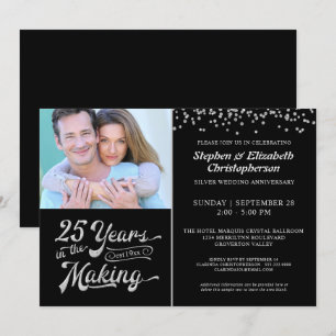 25e Jubileum 25 JAAR IN DE Confetti VAN MAKING Kaart