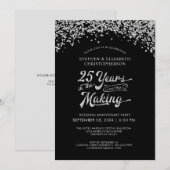 25e Jubileum 25 JAAR IN DE Confetti VAN MAKING Kaart (Voorkant / Achterkant)